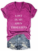 Women's Lost In My Own Thoughts V-Neck T-Shirt